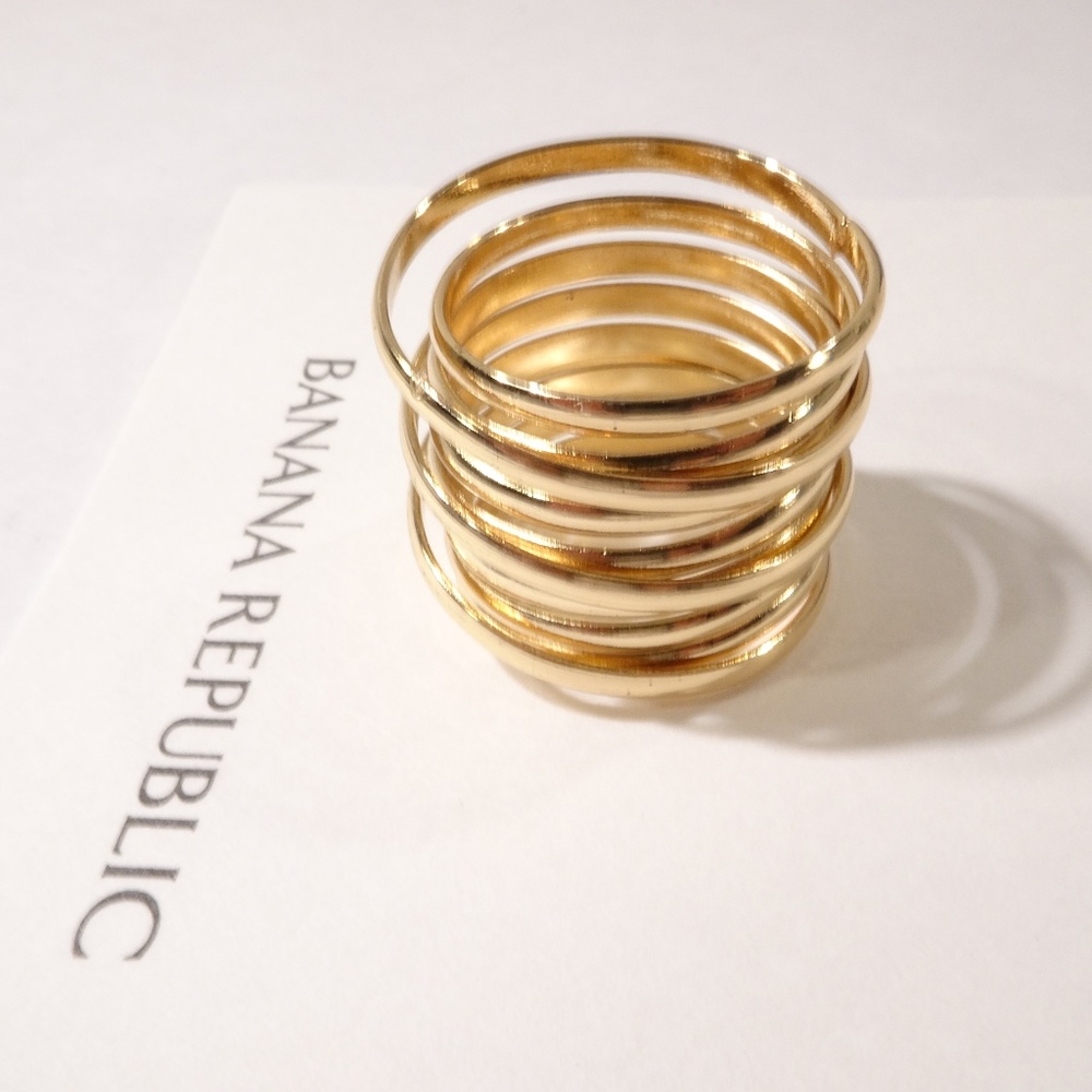 Banana Republic Wide Spiral Barrel Ring 6 NWT 45 - Picture 6 of 8